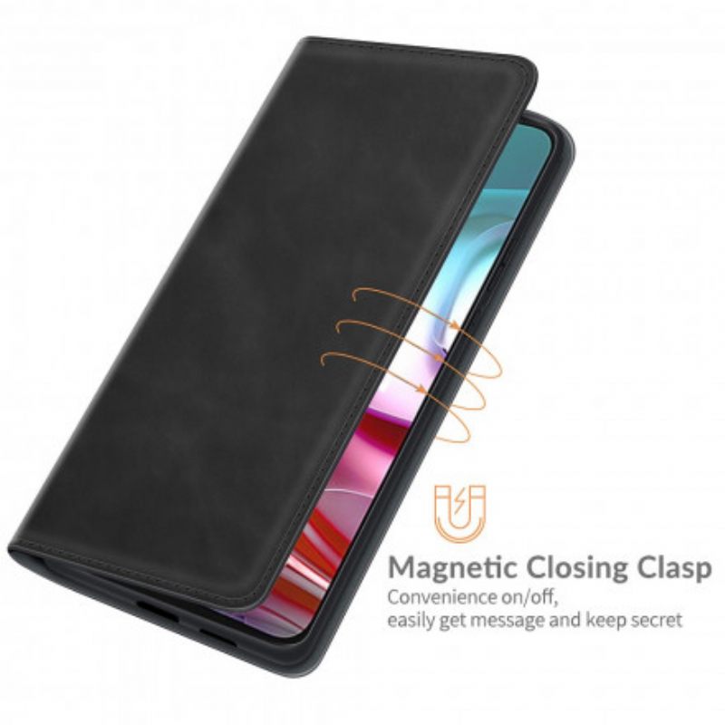 θηκη κινητου Moto G30 / G10 Θήκη Flip Εφέ Silk Soft Leather