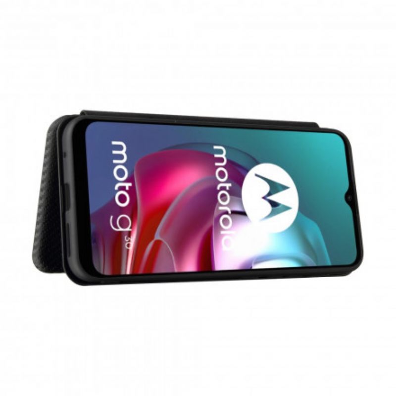 θηκη κινητου Moto G30 / G10 Θήκη Flip Έγχρωμη Σιλικόνη Άνθρακα