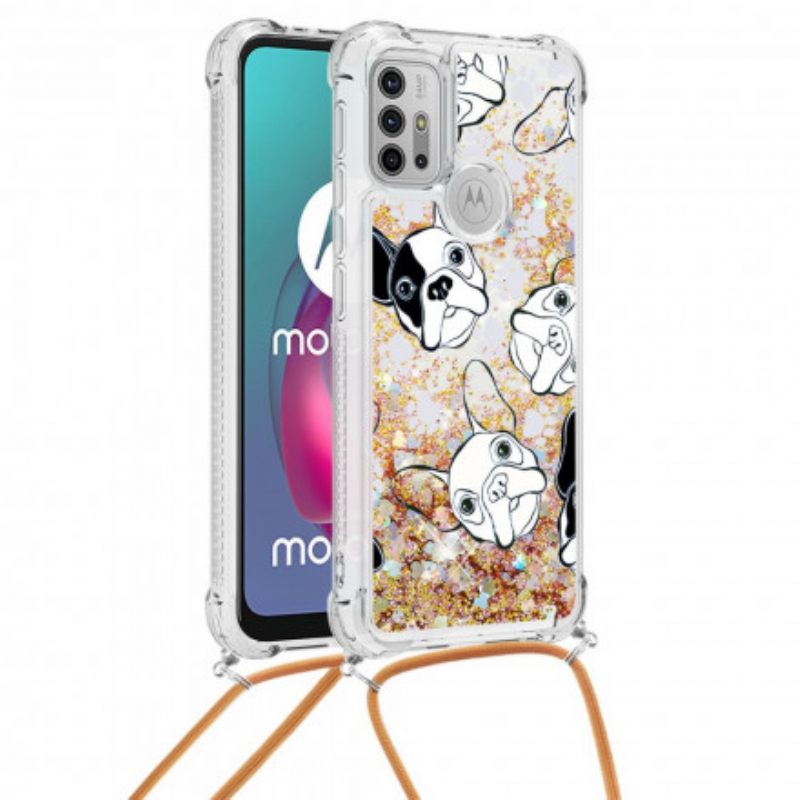 Θήκη Moto G30 / G10 με κορδονι Σκυλιά Με Κορδόνια Με Πούλιες