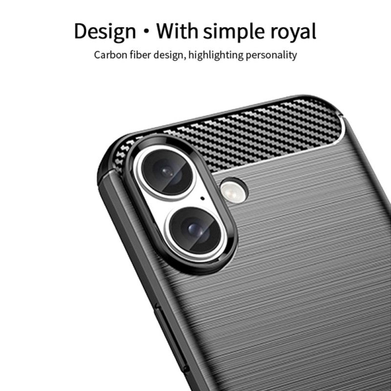 Κάλυμμα iPhone 16 Mofi Brushed Carbon Fiber