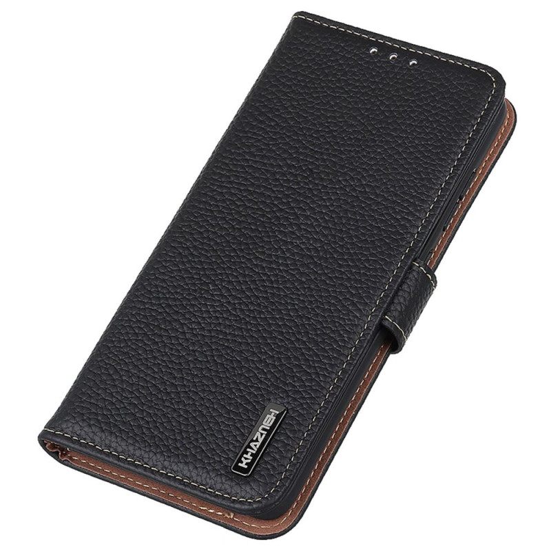 Θηκη Κινητου iPhone 16 Θήκες Κινητών Litchi Texture Leather Khazneh