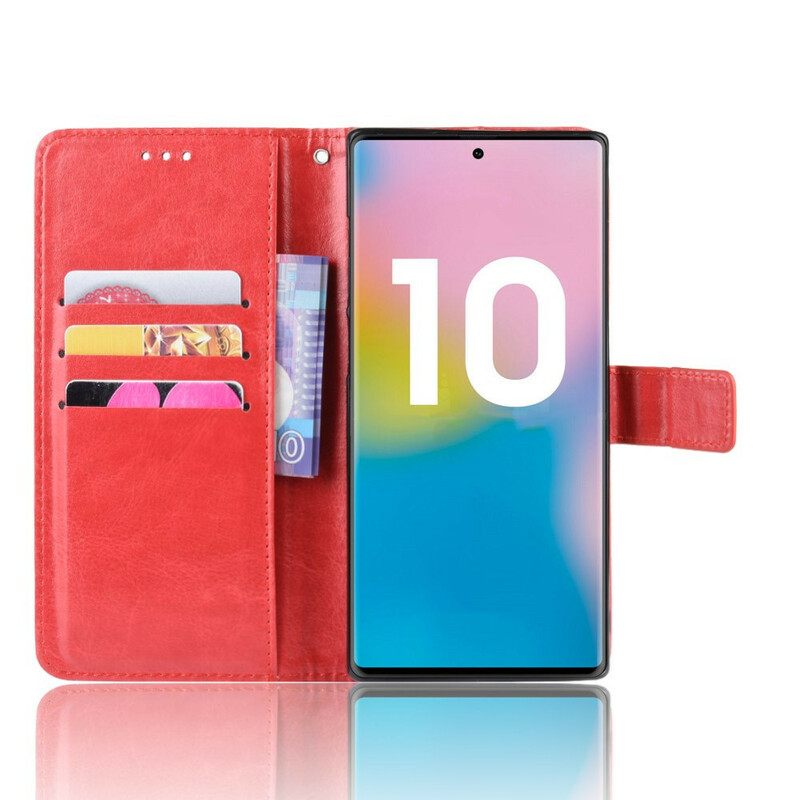 Κάλυμμα Samsung Galaxy Note 10 Plus Λαμπερό Ψεύτικο Δέρμα