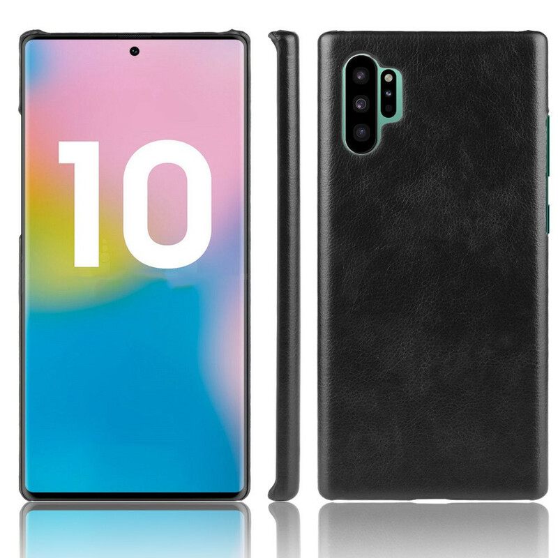 Θήκη Samsung Galaxy Note 10 Plus Κλασικό Εφέ Δέρματος Litchi