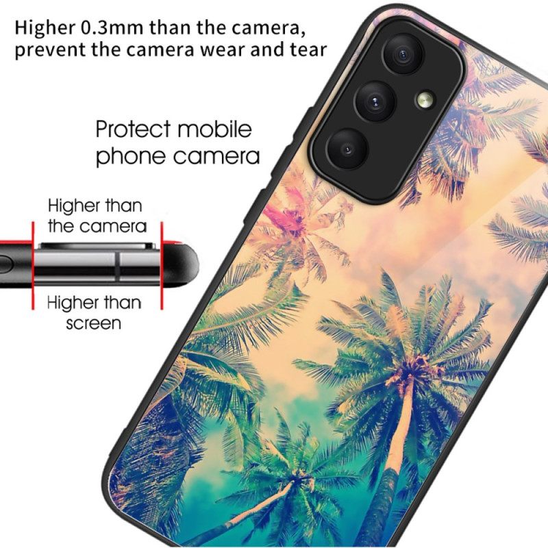 Κάλυμμα Samsung Galaxy A55 5g Θήκες Κινητών Palm Tree Tempered Glass