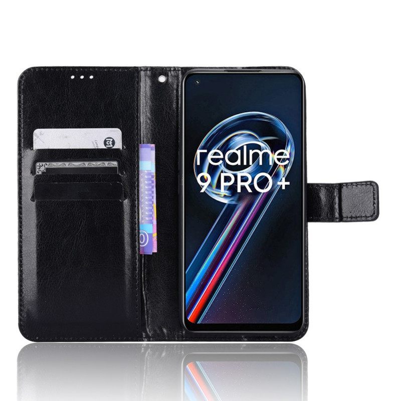 Κάλυμμα Realme 9 5G Λαμπερό Ψεύτικο Δέρμα