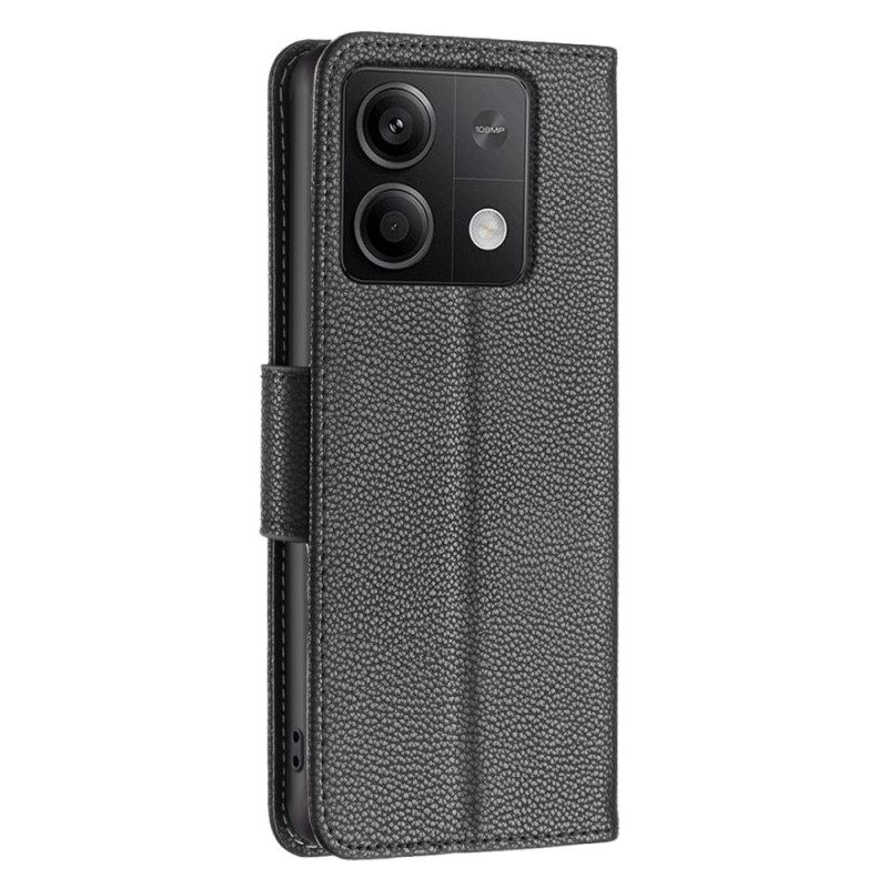 Δερματινη Θηκη Xiaomi Redmi Note 13 5g Litchi Faux Leather Με Λουράκι