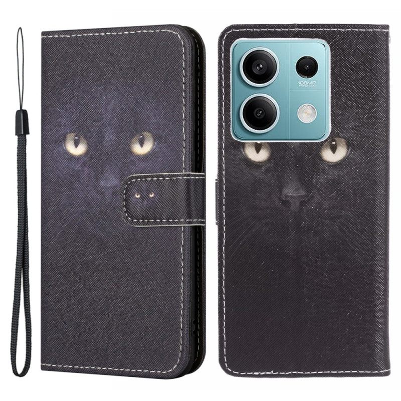 Δερματινη Θηκη Xiaomi Redmi Note 13 5g Strappy Cat Eyes