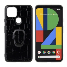 θηκη κινητου Google Pixel 5 Δαχτυλίδι-στήριγμα Σε Στυλ Κροκόδειλου