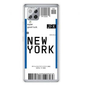 Θήκη Samsung Galaxy A42 5G Κάρτα Επιβίβασης Στη Νέα Υόρκη