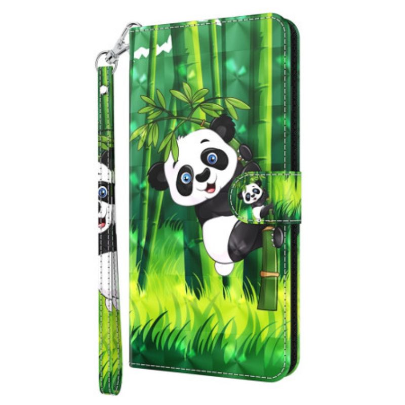 Δερματινη Θηκη Google Pixel 8 Pro Panda Bamboo Με Λουράκι