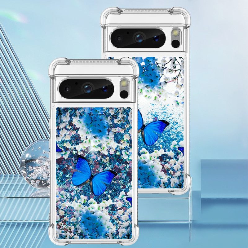 Κάλυμμα Google Pixel 8 Pro Πεταλούδα Glitter