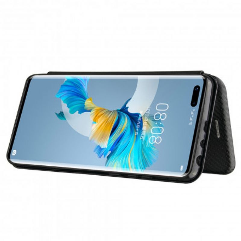 θηκη κινητου Huawei Mate 40 Pro Θήκη Flip Ινα Άνθρακα