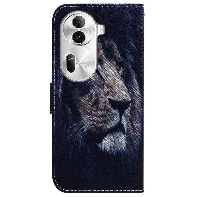 Δερματινη Θηκη Oppo Reno 11 Pro 5g Dreaming Lion Lion