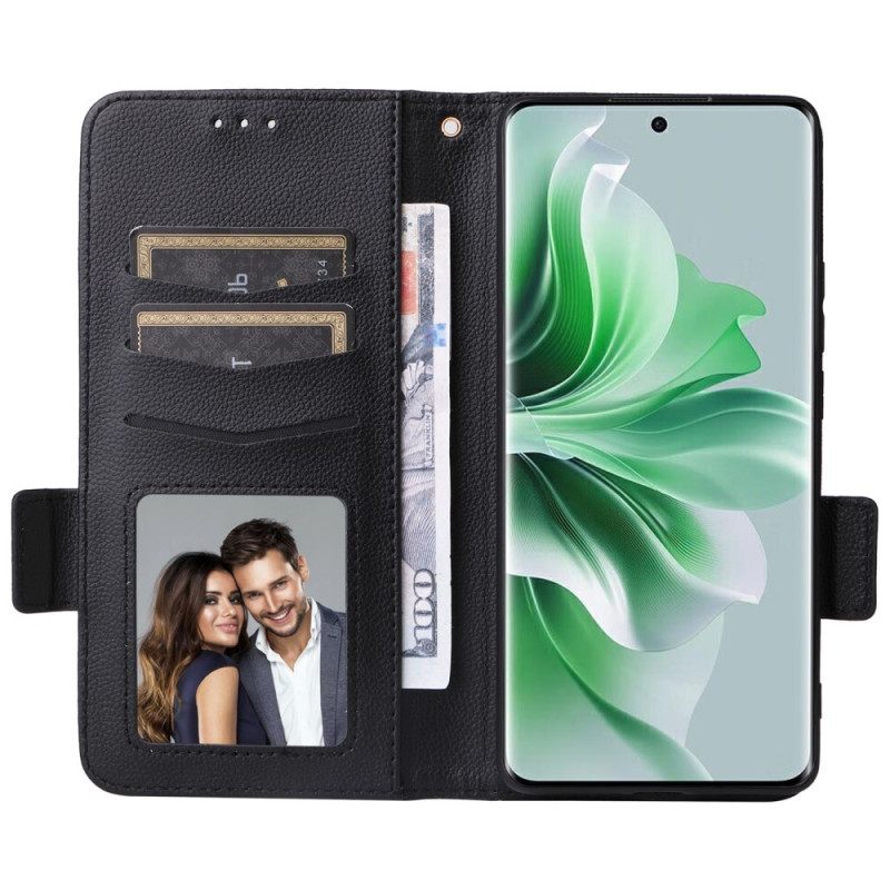 Θηκη Κινητου Oppo Reno 11 Pro 5g Θήκες Κινητών Υφή Litchi Με Λουράκι