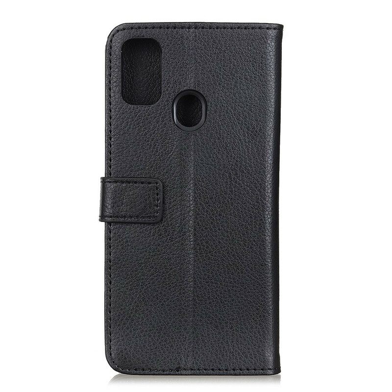 Κάλυμμα Samsung Galaxy A21s Μονό Litchi Faux Leather