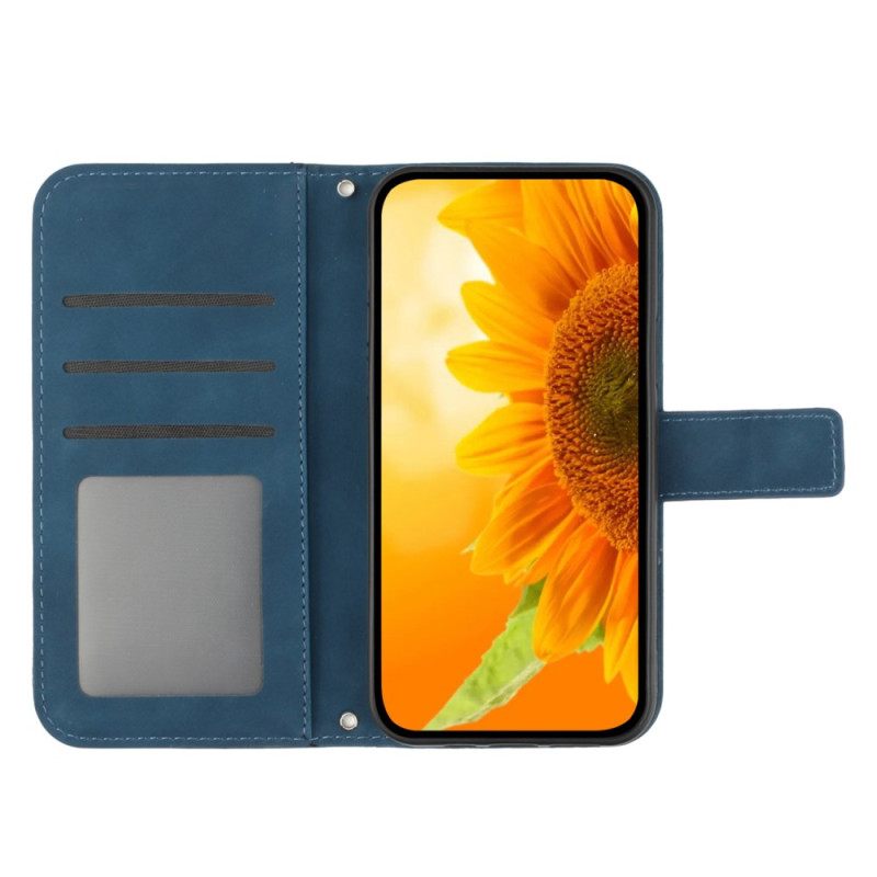 Θηκη Κινητου Oppo Reno 11f 5g Θήκες Κινητών Sunflower Print Με Λουράκι