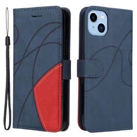 Κάλυμμα iPhone 14 Plus Δίχρωμο Signature Faux Leather