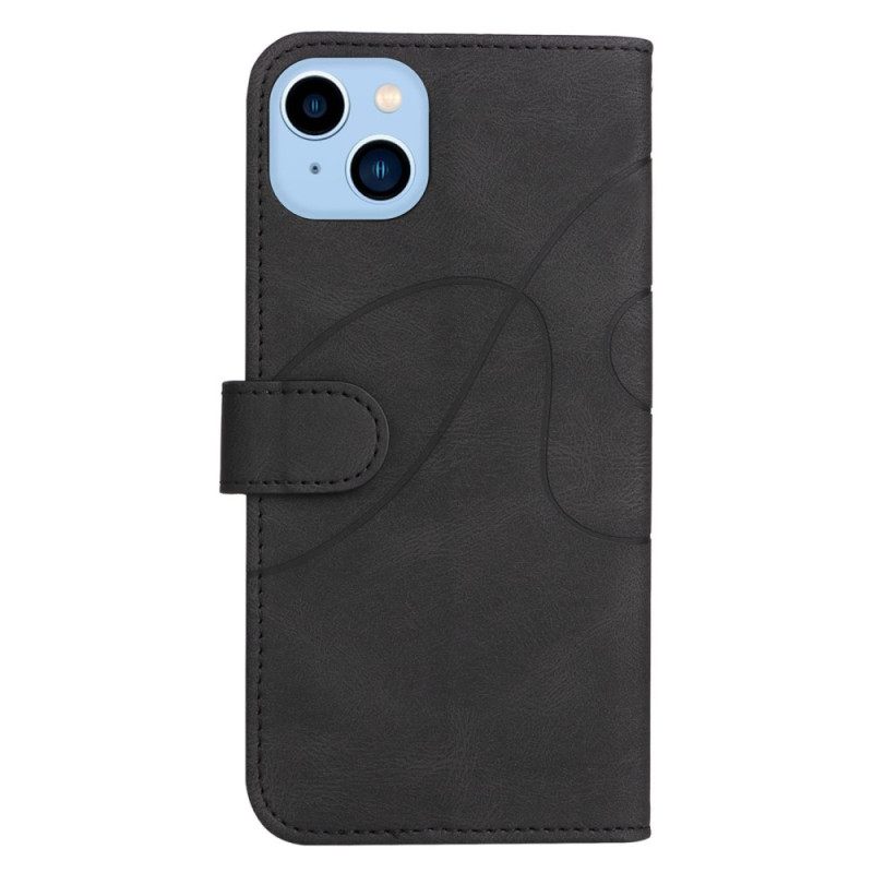 Κάλυμμα iPhone 14 Plus Δίχρωμο Signature Faux Leather