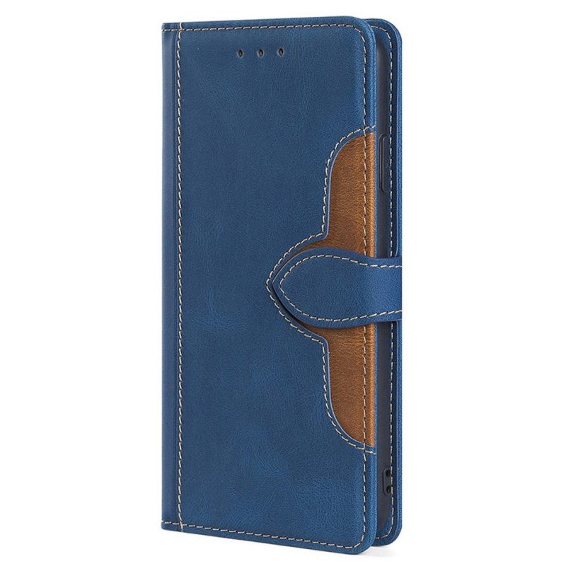 Κάλυμμα iPhone 14 Plus Faux Leather Bicolor Stylish