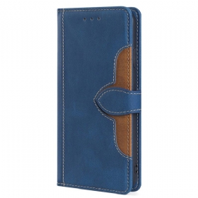 Κάλυμμα iPhone 14 Plus Faux Leather Bicolor Stylish