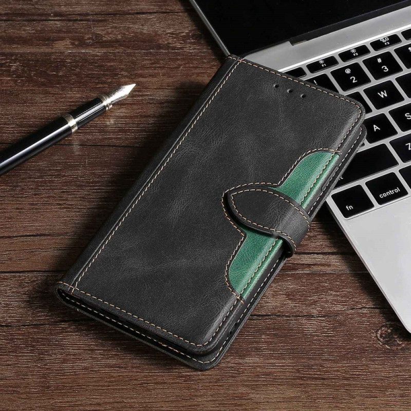 Κάλυμμα iPhone 14 Plus Faux Leather Bicolor Stylish