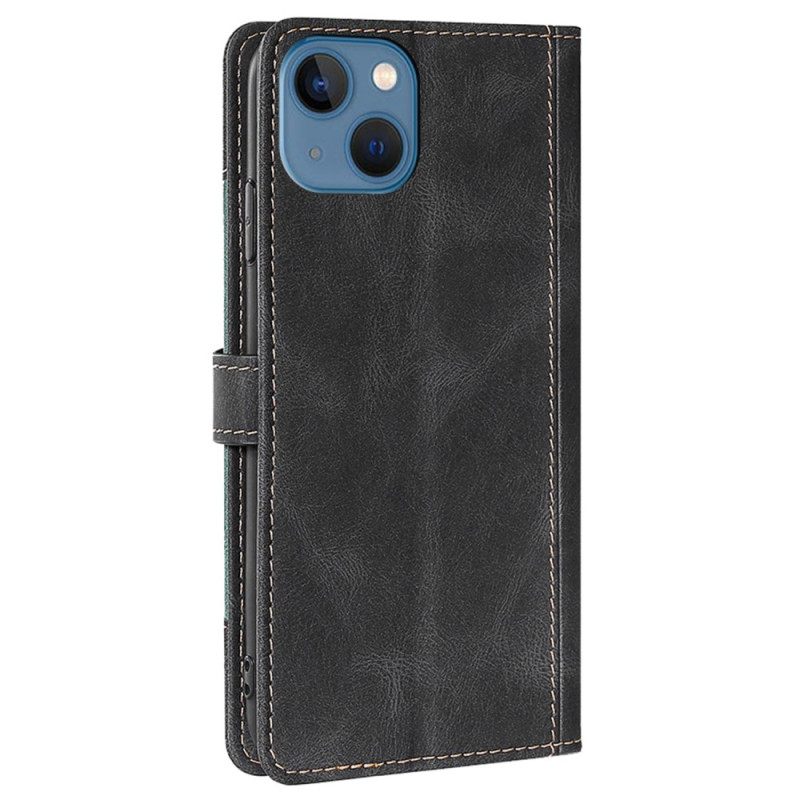 Κάλυμμα iPhone 14 Plus Faux Leather Bicolor Stylish