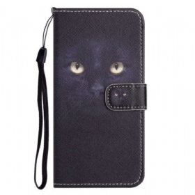 Κάλυμμα iPhone 14 Plus με κορδονι Μαύρη Γάτα Με Λουράκι