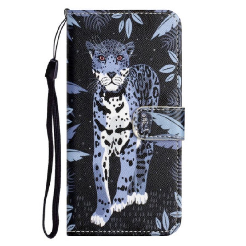 Κάλυμμα iPhone 14 Plus με κορδονι Strappy Leopard