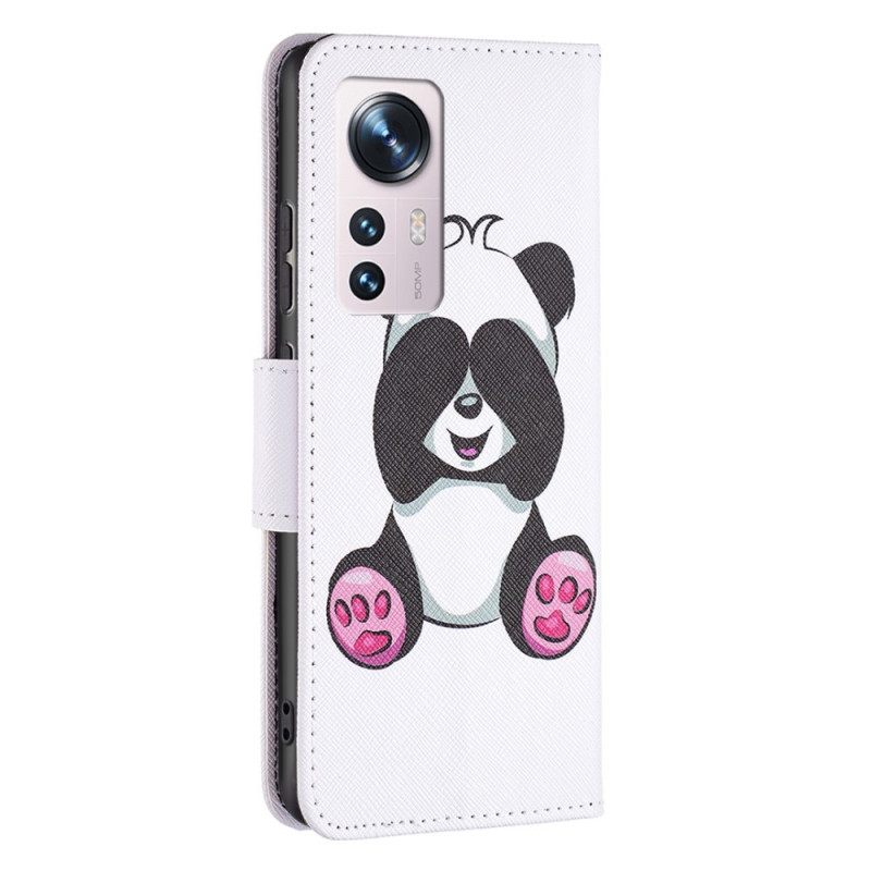 Θήκη Flip Xiaomi 12 / 12X Panda Fun