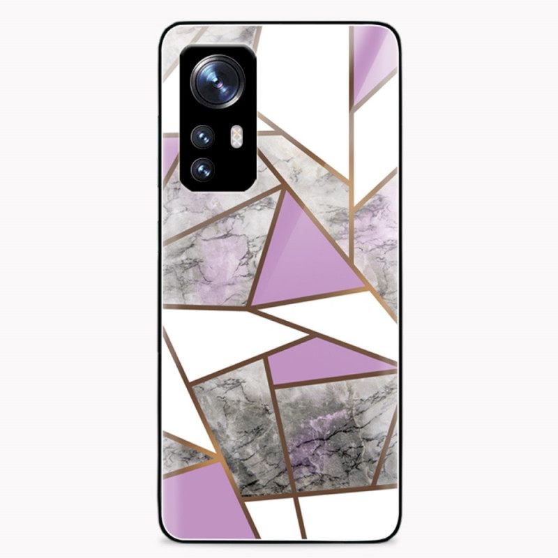 θηκη κινητου Xiaomi 12 / 12X Γυαλί Geometry Marble Tempered Glass