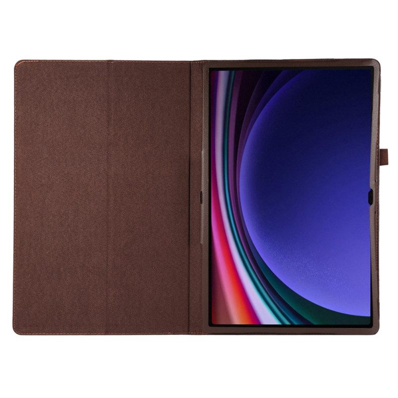 Δερματινη Θηκη Samsung Galaxy Tab S9 Ultra Litchi Leather Style Σιλικόνης