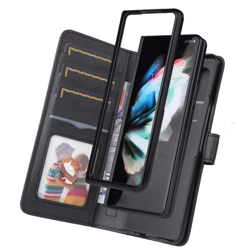 Κάλυμμα Samsung Galaxy Z Fold 3 5G Πορτοφόλι Επαγγελματικών Νομισμάτων Πολλαπλών Λειτουργιών