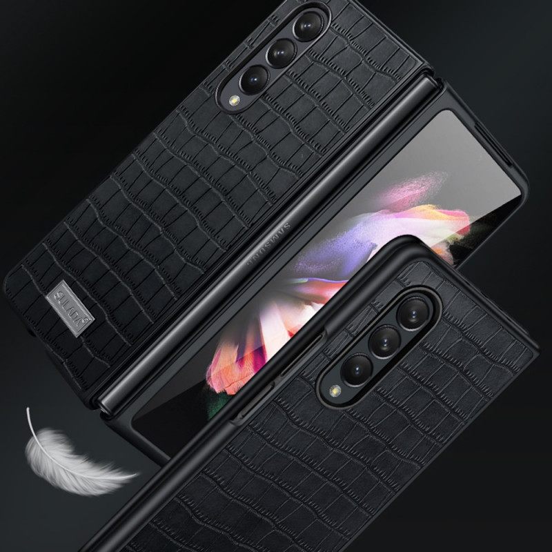 θηκη κινητου Samsung Galaxy Z Fold 3 5G Δέρμα Κροκόδειλου Σε Στυλ Sulada