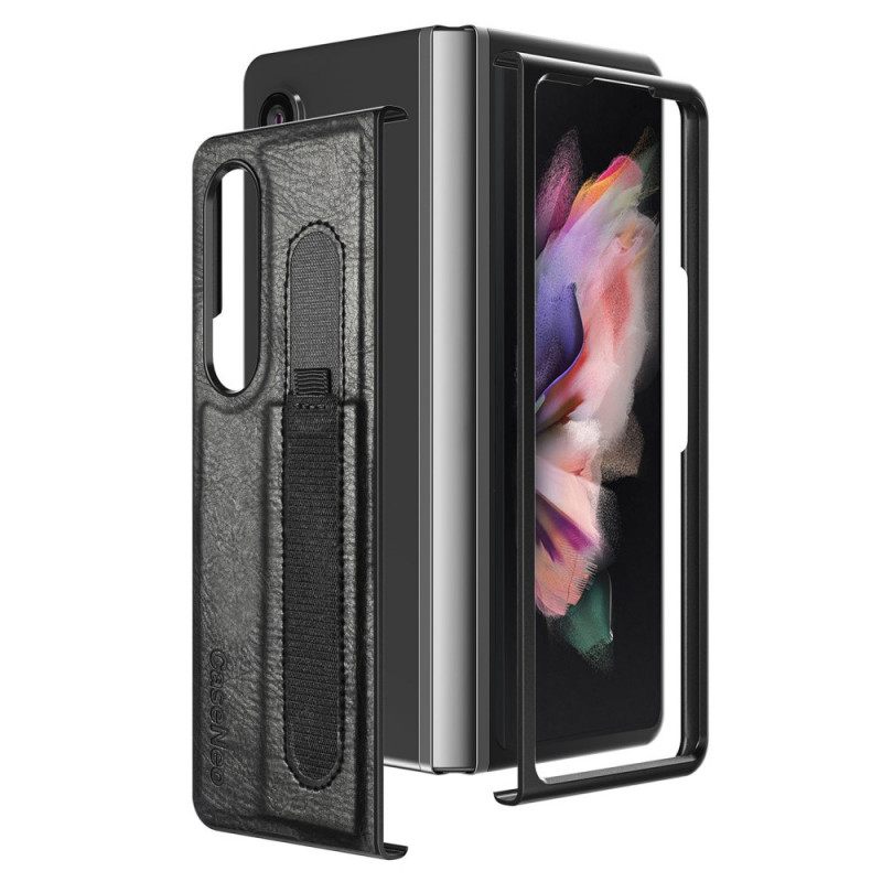 θηκη κινητου Samsung Galaxy Z Fold 3 5G Δερμάτινη Βάση Γραφίδας Style Caseneo