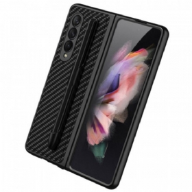 θηκη κινητου Samsung Galaxy Z Fold 3 5G Στήριγμα Γραφίδας Από Ανθρακονήματα Gkk