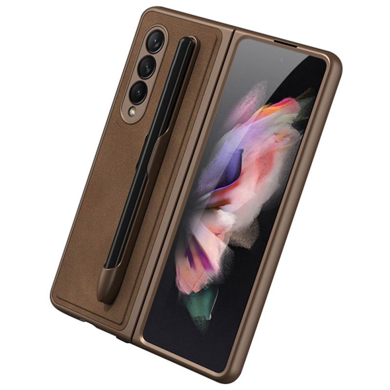 Θήκη Samsung Galaxy Z Fold 3 5G Δερμάτινη Βάση Γραφίδας Gkk