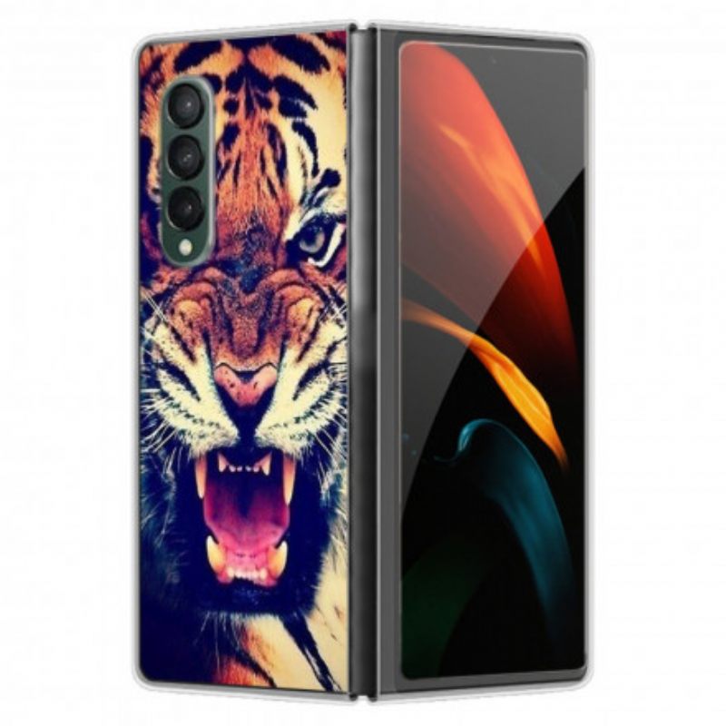 Θήκη Samsung Galaxy Z Fold 3 5G Κεφάλι Αιλουροειδών