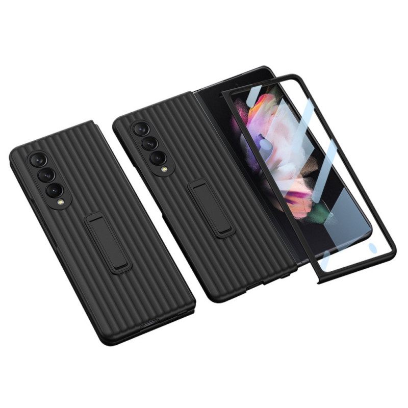 Θήκη Samsung Galaxy Z Fold 3 5G Υπόστρωμα Με Υφή Και Προστατευτικό Οθόνης Gkk