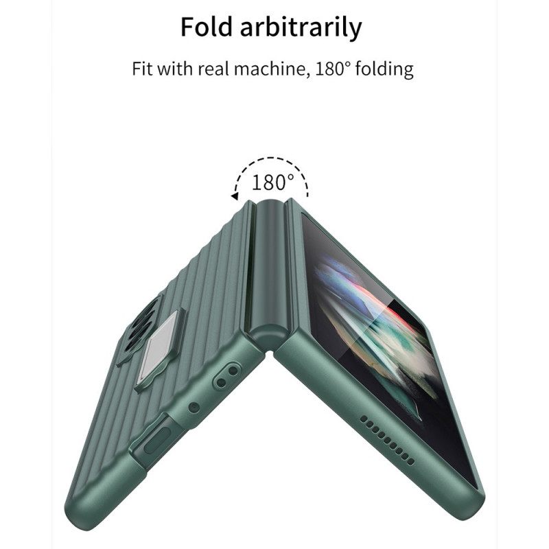 Θήκη Samsung Galaxy Z Fold 3 5G Υπόστρωμα Με Υφή Και Προστατευτικό Οθόνης Gkk