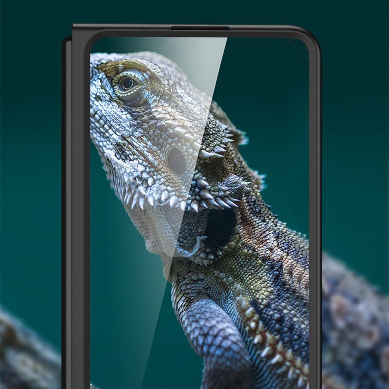 Θήκη Samsung Galaxy Z Fold 3 5G Υπόστρωμα Με Υφή Και Προστατευτικό Οθόνης Gkk