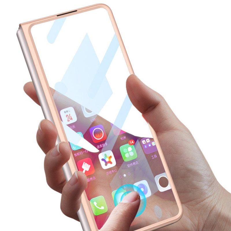 Θήκη Samsung Galaxy Z Fold 3 5G Υπόστρωμα Με Υφή Και Προστατευτικό Οθόνης Gkk