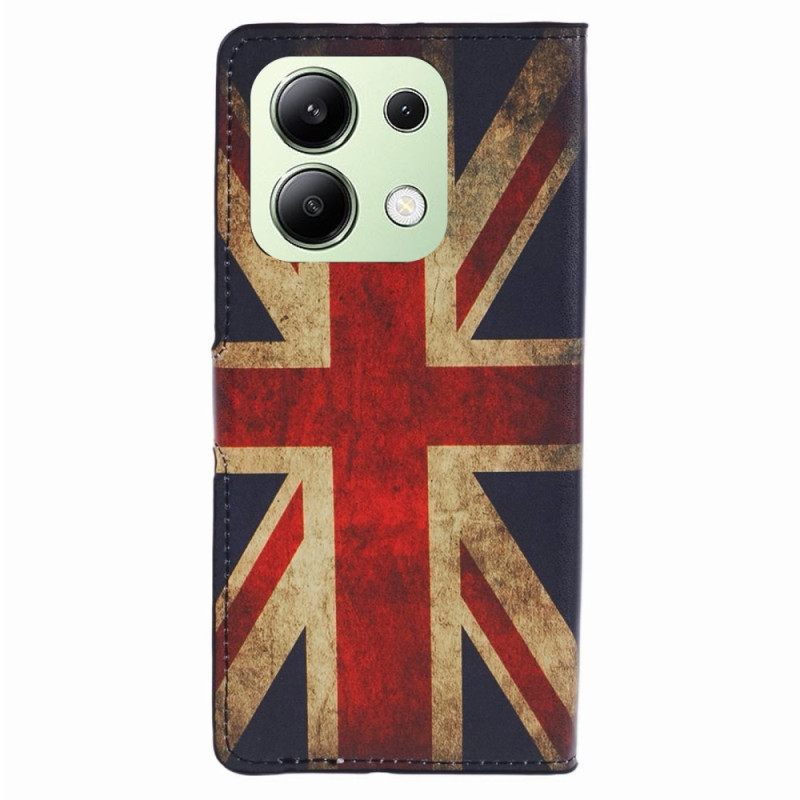 Δερματινη Θηκη Xiaomi Redmi Note 13 4g Union Jack Σιλικόνης