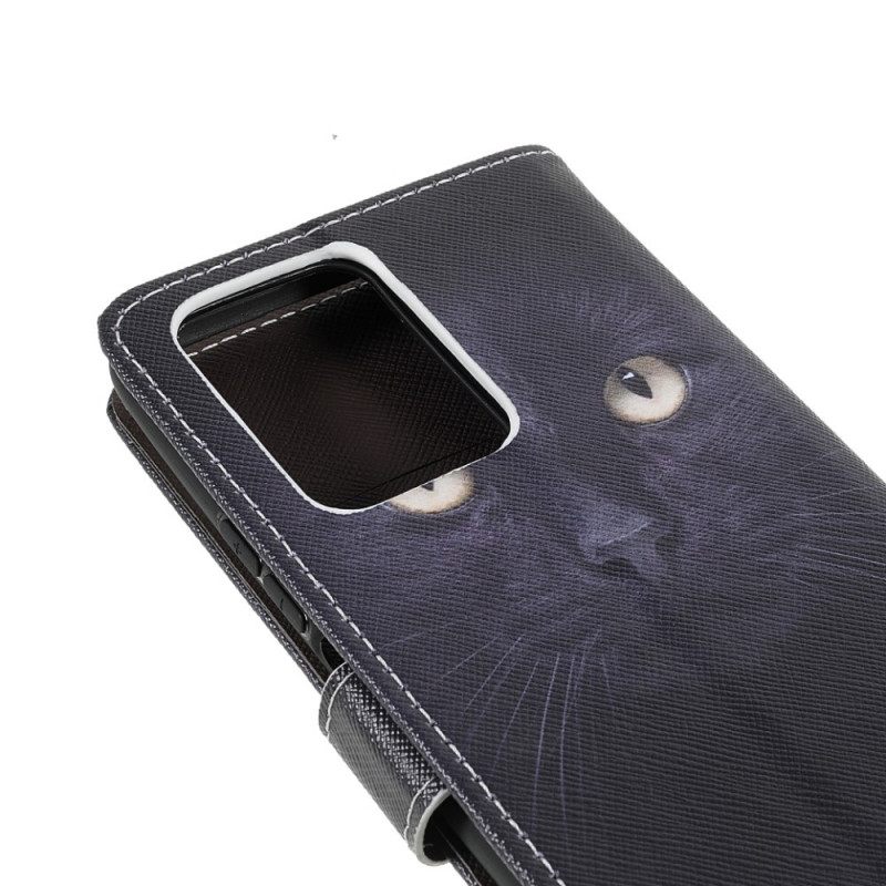 Κάλυμμα Xiaomi 11T / 11T Pro με κορδονι Strappy Black Cat Eyes