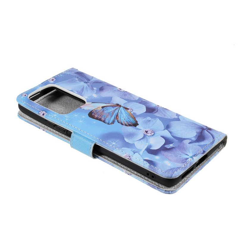 Κάλυμμα Xiaomi 11T / 11T Pro με κορδονι Strappy Diamond Butterflies