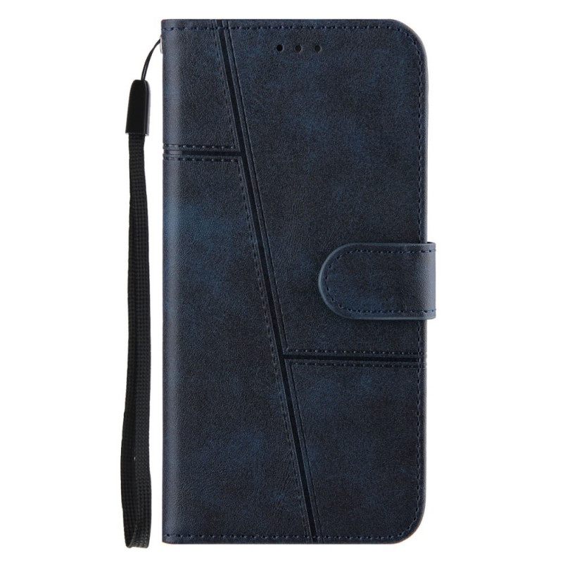 Κάλυμμα Xiaomi 11T / 11T Pro με κορδονι Strappy Geo Leather Effect