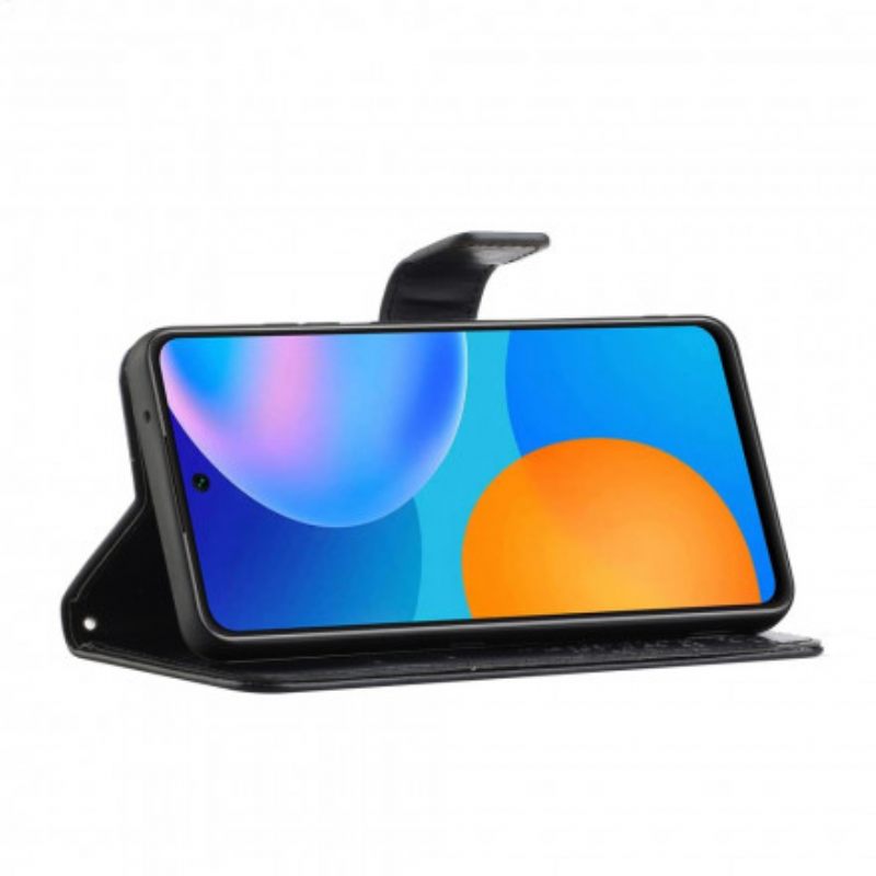 Θήκη Flip Xiaomi 11T / 11T Pro με κορδονι Δέντρο Στρινγκ Και Κουκουβάγιες