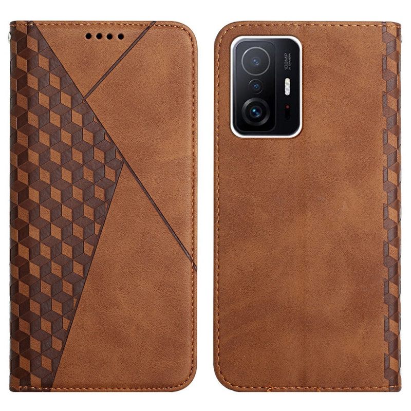 θηκη κινητου Xiaomi 11T / 11T Pro Θήκη Flip Εφέ Geo Leather