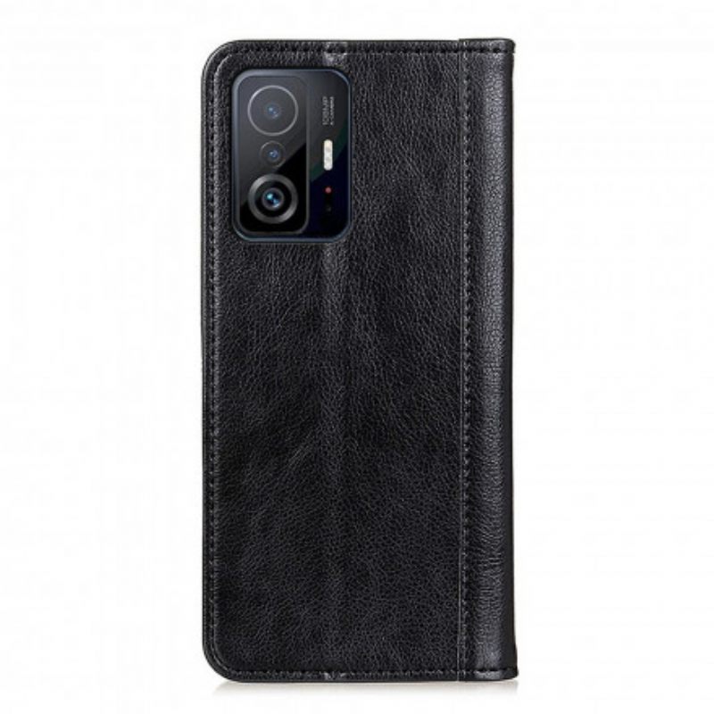 θηκη κινητου Xiaomi 11T / 11T Pro Θήκη Flip Elegance Split Leather Litchi