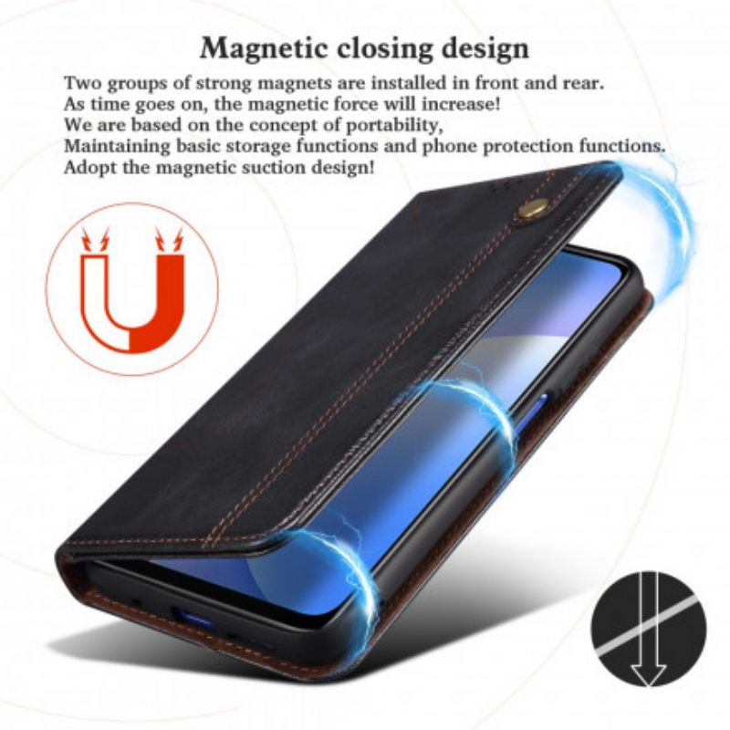 θηκη κινητου Xiaomi 11T / 11T Pro Θήκη Flip Κερωμένο Ψεύτικο Δέρμα