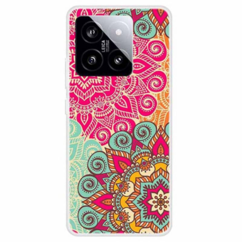 Κάλυμμα Xiaomi 14 Floral Pattern Σιλικόνης